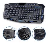 Teclado Gamer Luminoso Com Fio Usb Multimídia