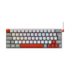 Teclado Gamer Mecanico 60% PCyes Kuromori White Ghost Switch Blue