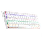 Teclado Gamer Mecanico Lakshmi Branco RGB ABNT2 Switch Blue