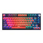 Teclado gamer mecânico skyloong gk75 jiuwei, switch ktt brown, 3 modos, rgb, hot swap, 4000mah, preto