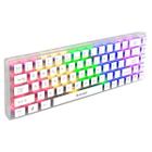 Teclado gamer mecanico transparente eg217/lumini (blue switch) com fio evolut