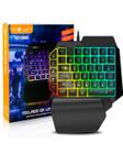 Teclado Gamer One Hand Semi Mecânico Com Led RGB INOVA