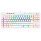 Teclado Gamer Óptico Redragon Magic Wand Pro Lunar White RGB Mecânico Switch Red Branco ABNT2