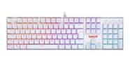 Teclado Gamer Redragon Mitra Branco Rgb Switch Blue Abnt