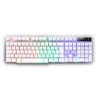 Teclado Gamer Rise Mode G1, RGB Rainbow, USB, Preto e Branco - RM-TG-01-BW