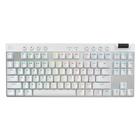 Teclado Gamer Sem Fio Logitech G Pro X com design TKL, Layout US, RGB LIGHTSYNC e Switch Exclusivo GX Brown Tactile, Branco - 920-012143