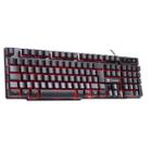 Teclado Gamer Vx Gaming Hydra 107 Teclas + 12 Multimídia Com Led Vermelho Sensacao Tecla Mecanica Gt702