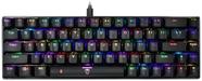 Teclado Gaming Satellite King Fight GK-55 2 Em 1 Branco (Ingles com Fio) Switch Azul - Kingston