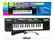 Piano De Cauda Teclado Infantil Com Microfone Gravador Banquinho Preto ou  Rosa Winfun Yes Toys