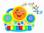 Teclado Infantil Piano Musical Tambor Com Musica E Led - Fungame