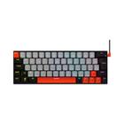 Teclado Mecanico 60% Pcyes Kuromori Black Vulcan - Switch Red - Led Rainbow - Ptkm60Rd