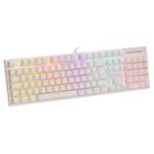 Teclado mecânico brx gamer mw617 107 teclas usb branco c/ rbg