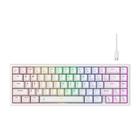 Teclado Mecânico Gamer Alumínio Rise Mode GM1 Pro White RGB Switch Outemu Brown - RM-TCM-GM1P-WBRO