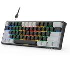 Teclado Mecânico Gamer AULA 60% F3261, Switch Blue,RGB,Preto