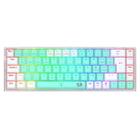 Teclado mecanico gamer castor pro rgb wireless switch gentle lime k631rgb-pro-gw branco e verde