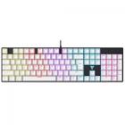 Teclado Mecânico Gamer- Force One Avro Rainbow, Switch Blue, Black/White