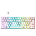 Teclado Mecânico Gamer Hyrax Thunder HCK61, RGB, Switch Red, 100% anti-ghosting, ABNT2, Branco - HCK61W-RED-RGB