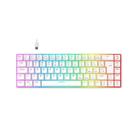 Teclado Mecânico Gamer Hyrax Thunder Pro, Switch Huano Marrom, RGB, Layout 65% USB-C, ABNT2, Branco - HCK65W-BROWN-RGB