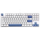 Teclado Mecânico Gamer Machenike K500B-B87 RGB, Switch Brown, lAYOUT 80%, USB-C, ABNT2, Branco e Azul