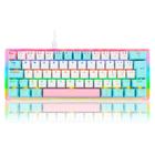 Teclado Mecanico Gamer Redragon Akali Keycaps Rosa, Azul e Branco, Raibow, Switch Brown, layout 60%, ABNT2 - K642R-PWB (PT-BROWN)