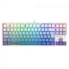 Teclado Mecânico Gamer Redragon Daksa RGB, Switch Brown Removíveis, ABNT2, White/Blue