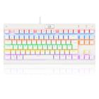 Teclado Mecânico Gamer Redragon Dark Avanger, Rainbow, Switch Blue, ABNT2, Branco Lunar White - K568W-R (PT-BLUE)