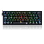 Teclado Mecânico Gamer Redragon Fizz Preto RGB Switch Blue ABNT2