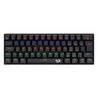 Teclado Mecânico Gamer Redragon Lakshmi K606R 60%, LED Rainbow, Switch Redragon MK II, ABNT2, Preto