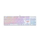 Teclado Mecânico Gamer Redragon Mitra K551WRGB Switch Azul com Fio ABNT2 Branco