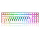 Teclado Mecânico Gamer Redragon Zed Pro, RGB, Switch Brown, Wireless e Bluetooth, ABNT2, Branco