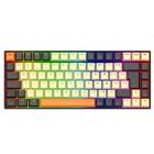 Teclado Mecânico Gamer Sem Fio Bluetooth Redragon Phantom Pro RGB Cinza com Creme 75% Switch Brown com key caps extras