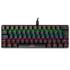 Teclado Mecanico Gamer TGT Sherman Compacto, Rainbow, ABNT2, Switch Azul, Preto, TGT-SHTKL-RBW01