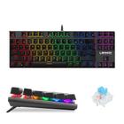 Teclado Mecânico Gamer Usb Swtch Azul Rgb Sem Pad Abnt2 Pc - LEHMOX