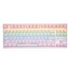 TECLADO MECÂNICO GAMER WOLF WHITE TC605 - LED Rainbow - SWITCH OUTEMU BROWN- ABNT OEX GAME