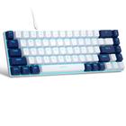 Teclado mecânico para jogos MageGee MK-Box 68 teclas branco/azul