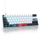 Teclado Mecânico para Jogos Ussixchare 60% - 61 Teclas com Switch Vermelho
