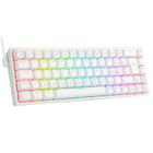 Teclado Mecânico Redragon Castor RGB Branco Switch Marrom USB 66% ABNT2 - K631W-RGB