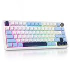 Teclado mecânico sem fio para jogos surmen M75 75% Cream