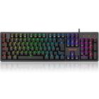 Teclado mecanico usb gamer kama rgb switch blue redragon k578-rgb preto