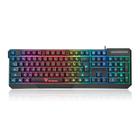 Teclado Membrana Gamer Motospeed K70 Rainbow Preto