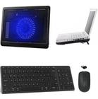 Teclado, Mouse E Suporte Cooler Para Notebook Samsung Preto - BD Net