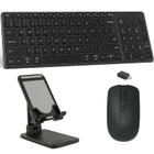 Teclado, Mouse E Suporte Tablet Preto 01 - Skin Zabom