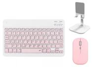 Teclado Mouse Sem Fio Recarregável Bluetooth com suporte para Tablet/Cel