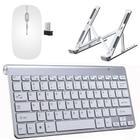 Teclado Mouse Slim E Suporte Branco Para Notebook Hp - Skin Zabom