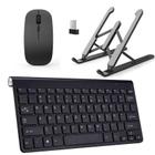 Teclado Mouse Slim E Suporte Preto Para Notebook Asus