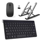 Teclado Mouse Slim e Suporte Preto para Notebook Dell