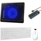 Teclado, Mouse, Suporte Cooler Hub 4 Notebook Dell - Branco - BD Net