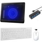 Teclado, Mouse, Suporte Cooler Hub 4 Notebook Msi - Branco - BD Net