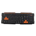 Teclado Multimidia Gamer USB Action Preto OEX TC200 Laranja