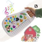 Teclado Musical Fazendinha Piano De Brinquedo Educativo 12 Teclas Com Diferentes Sons De Animais